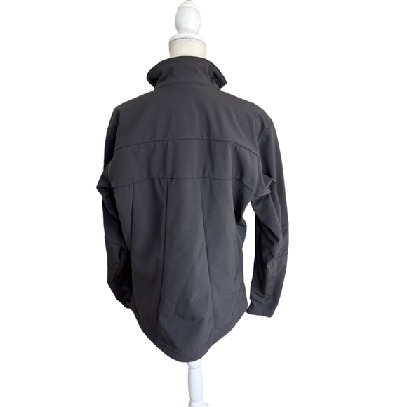 Helly Hansen HH Gray Script Full Zip Pleated Soft Shell Tech Jacket - Picture 2 of 14